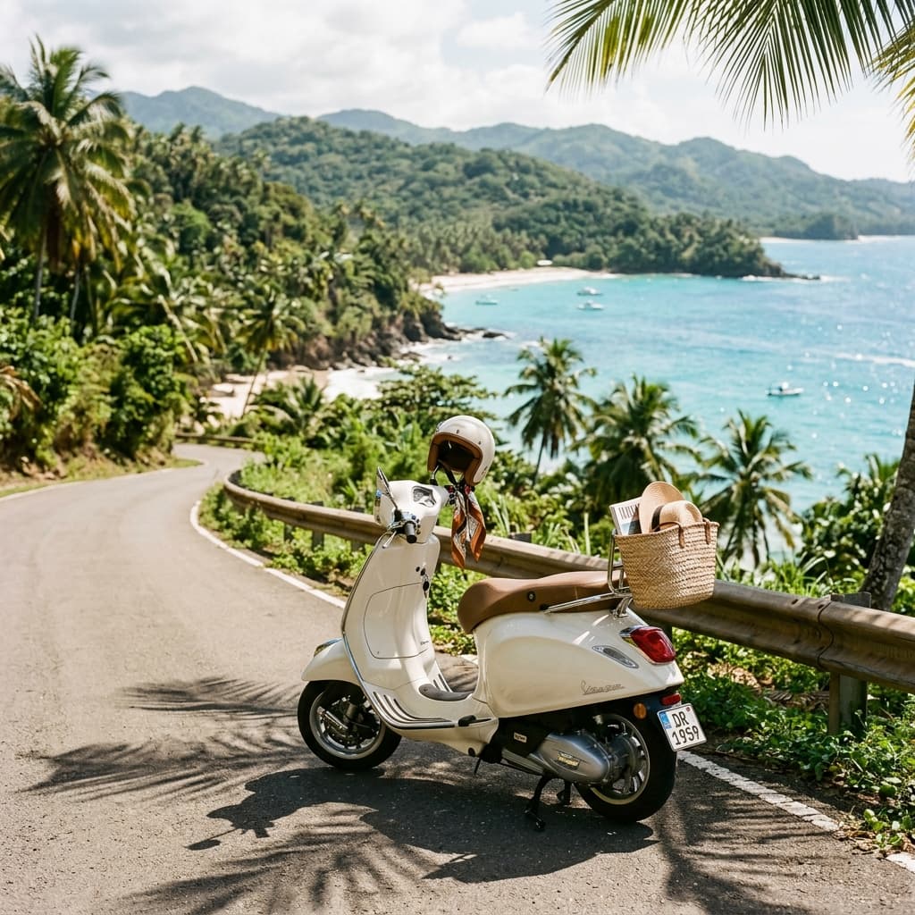 Vintage scooter in Dominican Republic